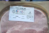 Coeur de couenne fumé, jambon cuit de qualité supérieure