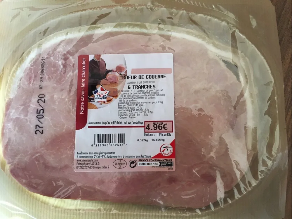 Jambon intermarche coeur de couenne