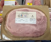 Jambon cuit supérieur 6 tranches