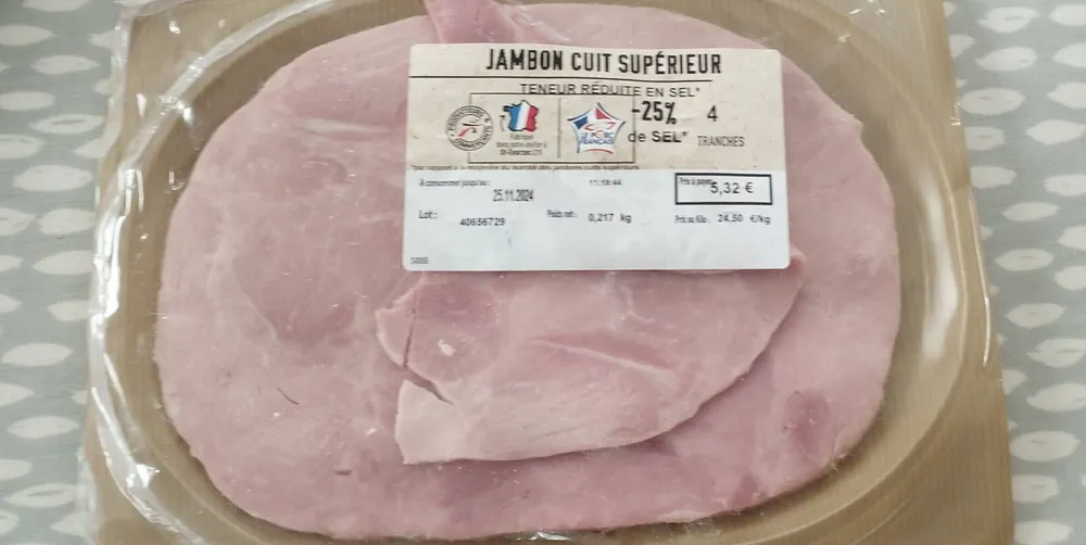 Jambon cuit supérieur