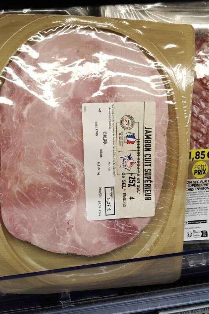 Jambon cuit superieur