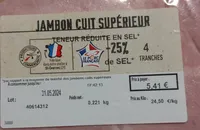 Jambon cuit supérieur