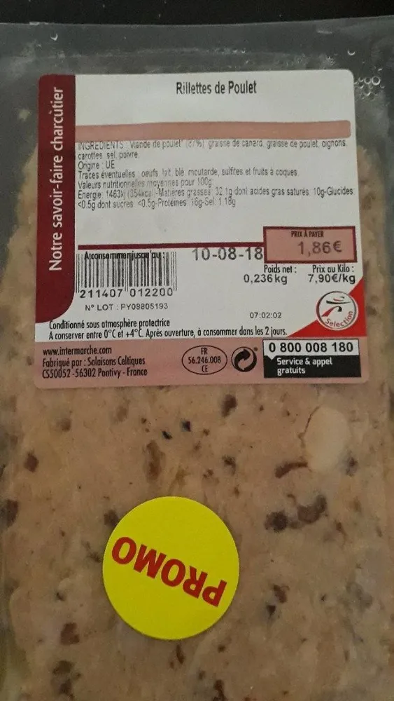 rillette de poulet.