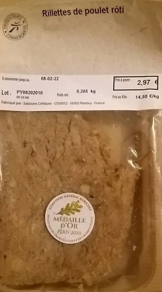 Rillettes de poulet rôti