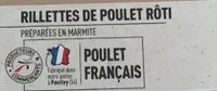 Rillettes de poulet rôti préparé en marmite