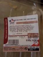 Rôti de porc cuit aux herbes
