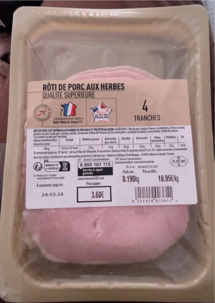 Roti de porc aux herbes