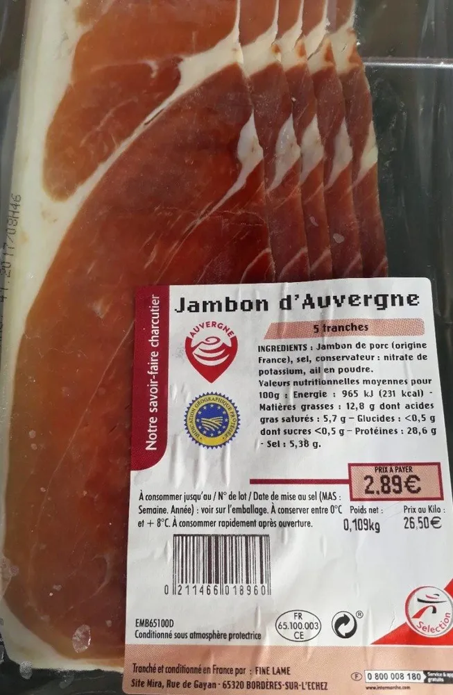 Jambon d Auvergne