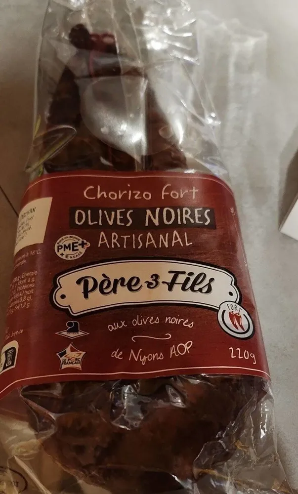 Chorizo fort olives noires de nyons