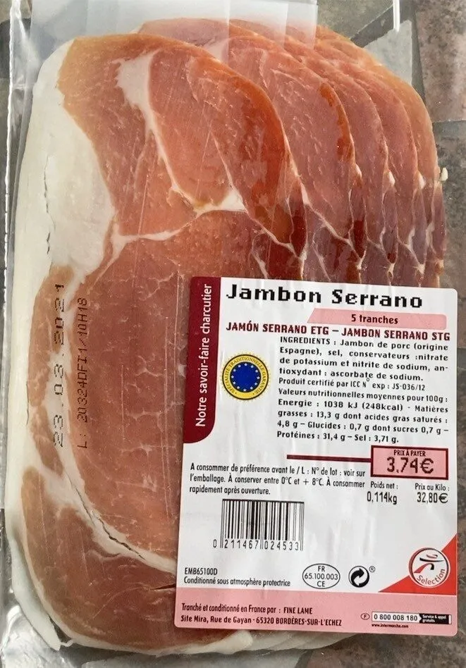 Le jambon serrano