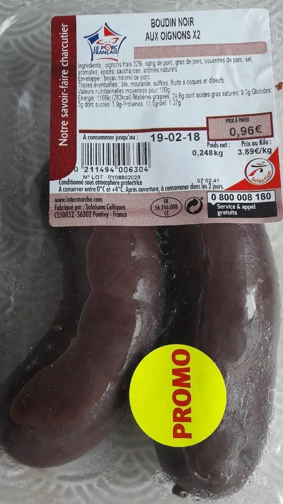 Boudin noir aux oignons