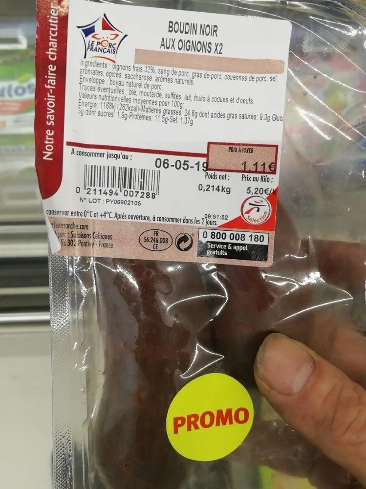 Boudin noir aux oignons
