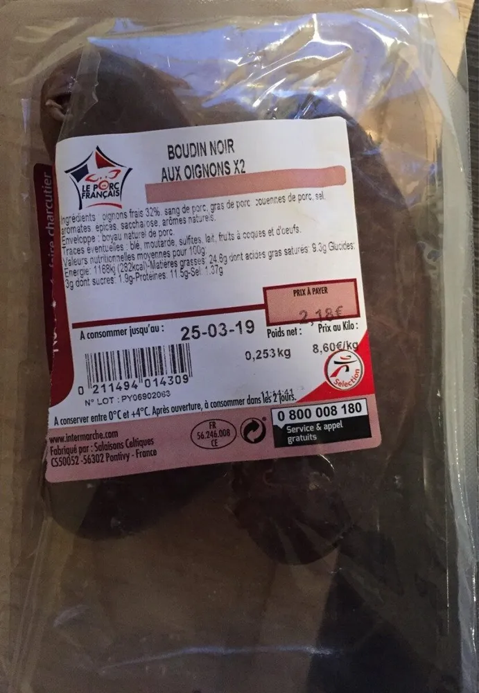 Boudin noir aux oignons