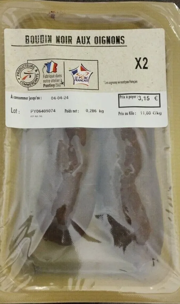 Boudin noir aux oignons