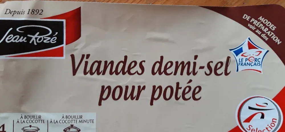 Viande demi sel pour potee