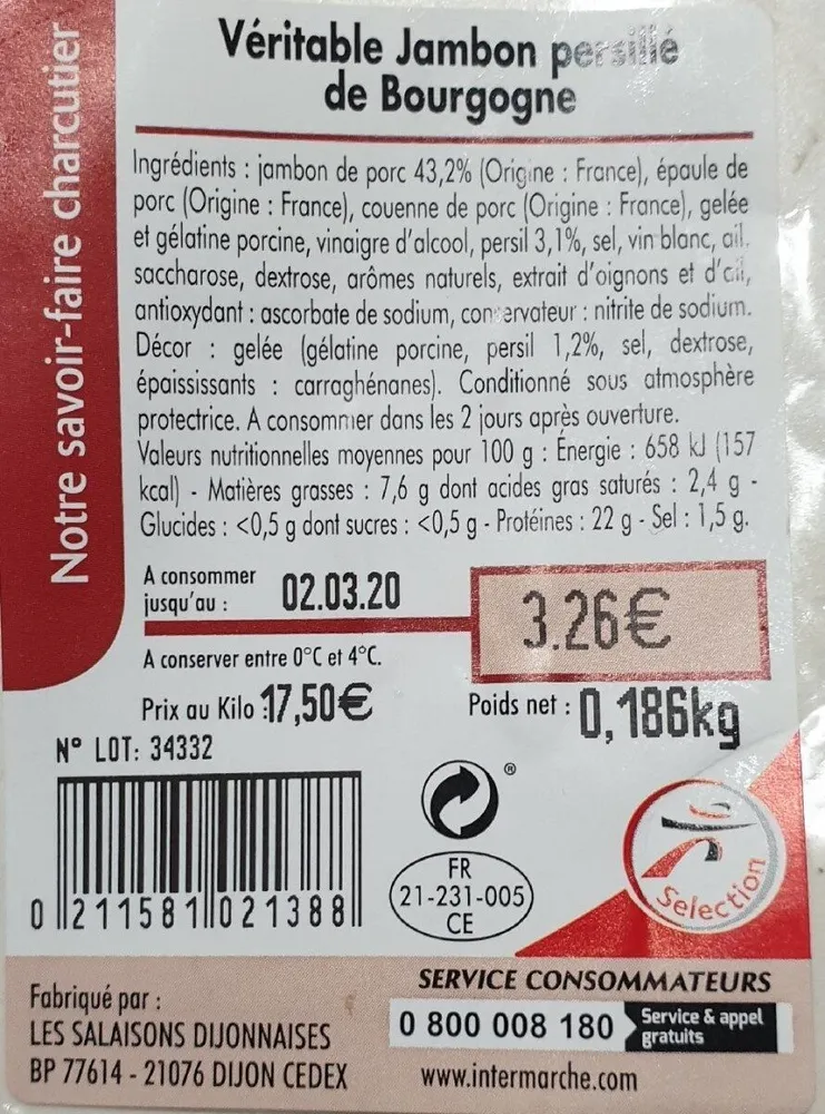 Véritable jambon persillé de Bourgogne