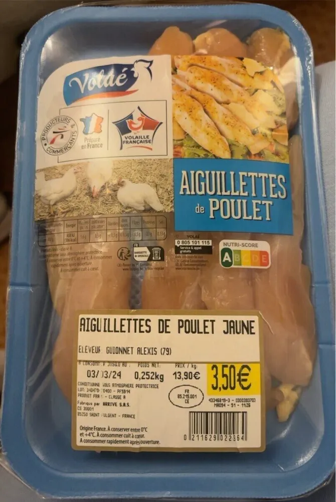 Aiguillettes de poulet