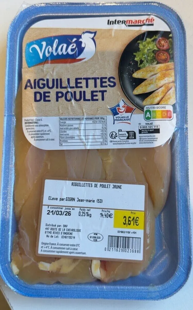 Aiguillettes de poulet