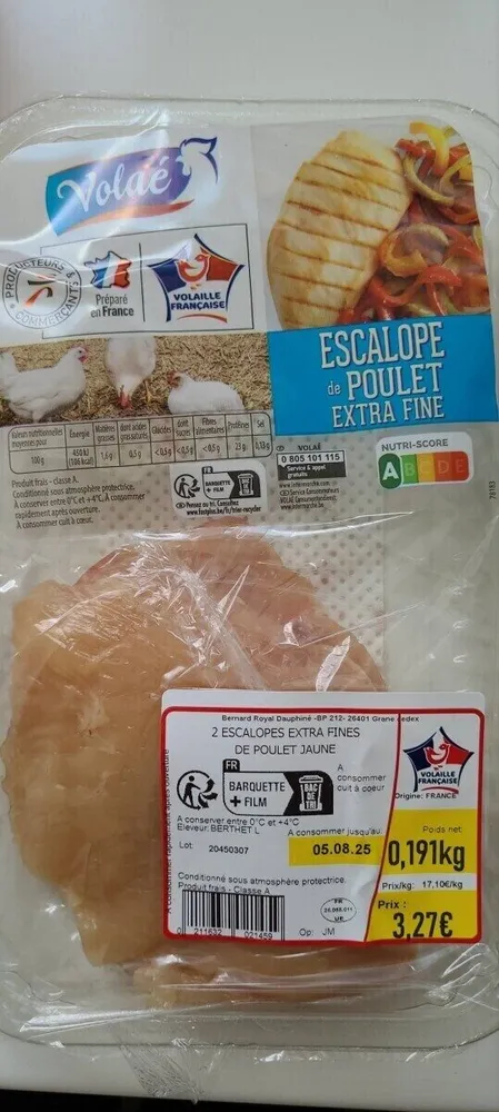 Escalope de poulet extra fine