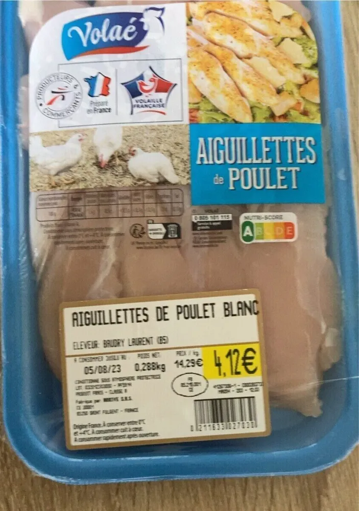 Aiguillettes de poulet blanc
