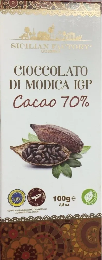 Cioccolato di modica igp 70%
