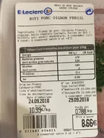 Roti de porc oignon persil
