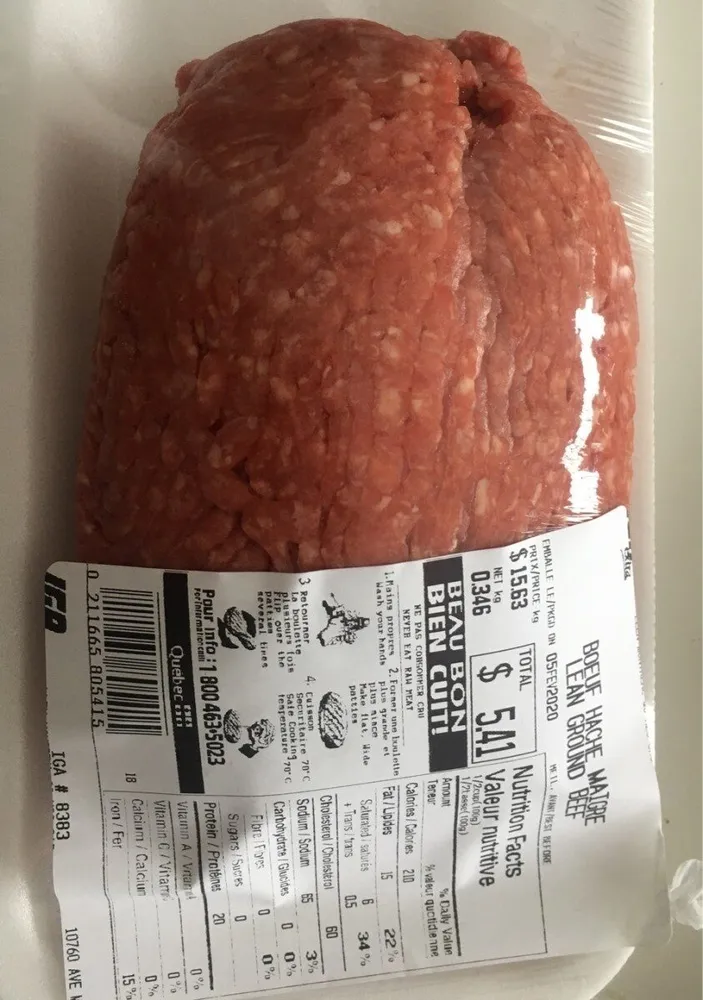Boeuf haché maigre