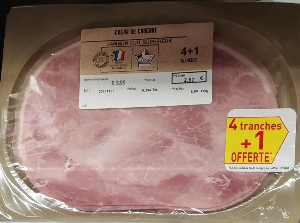 Jambon cuit supérieur