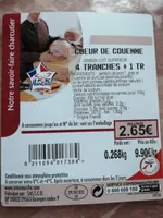 Cœur de couenne. Jambon cuit supérieur.