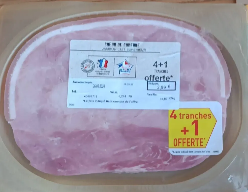 Jambon cuit supérieur