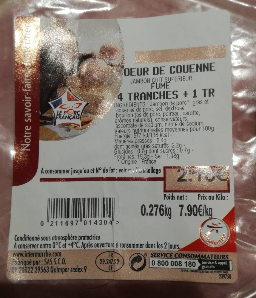 Jambon coeur de couenne