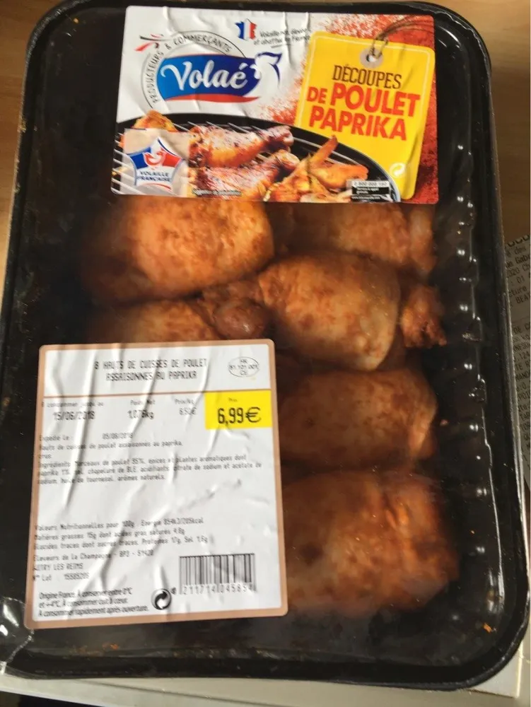 Decoupes poulet paprika