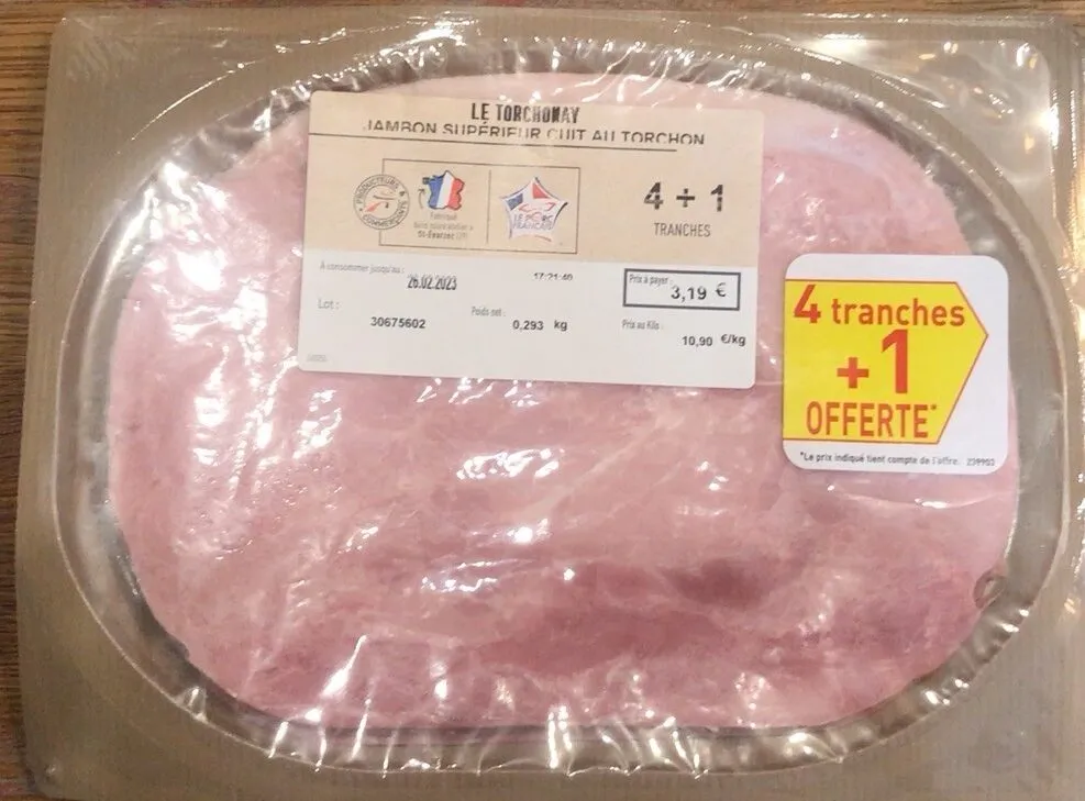 Jambon supérieur cuit au torchon