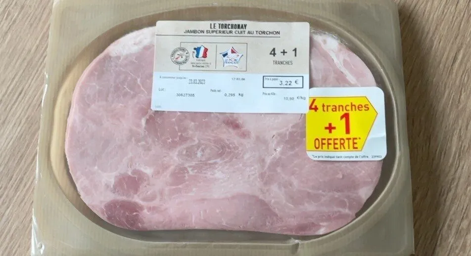 Jambon superieur cuit au torchon
