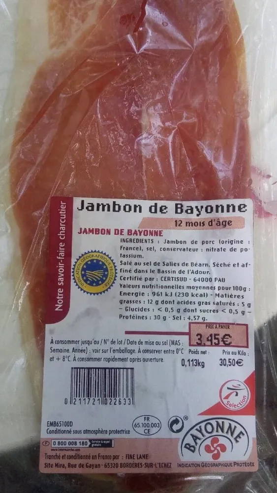 Jambon de Bayonne