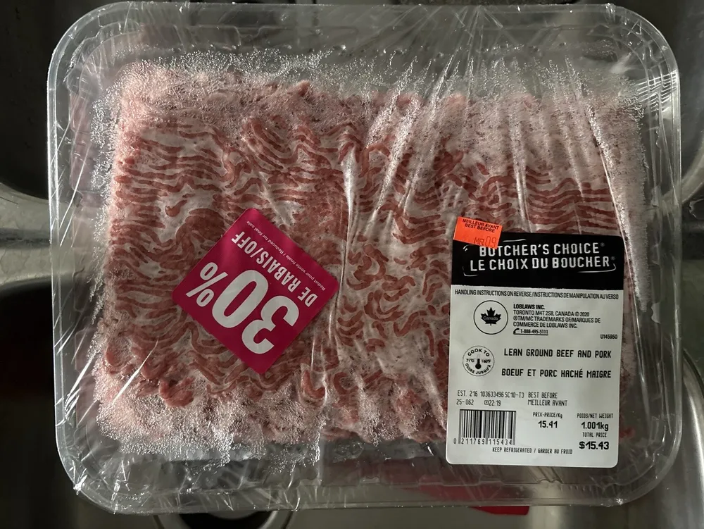 Lean Ground Beef and Pork