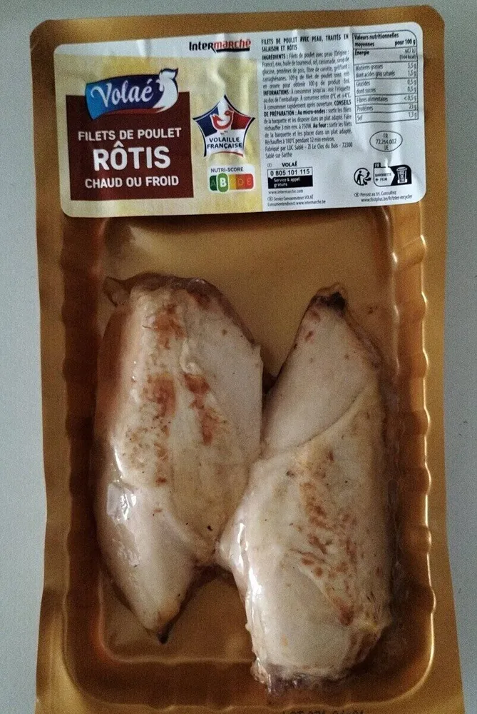 Filets de poulet rôtis chaud ou froid