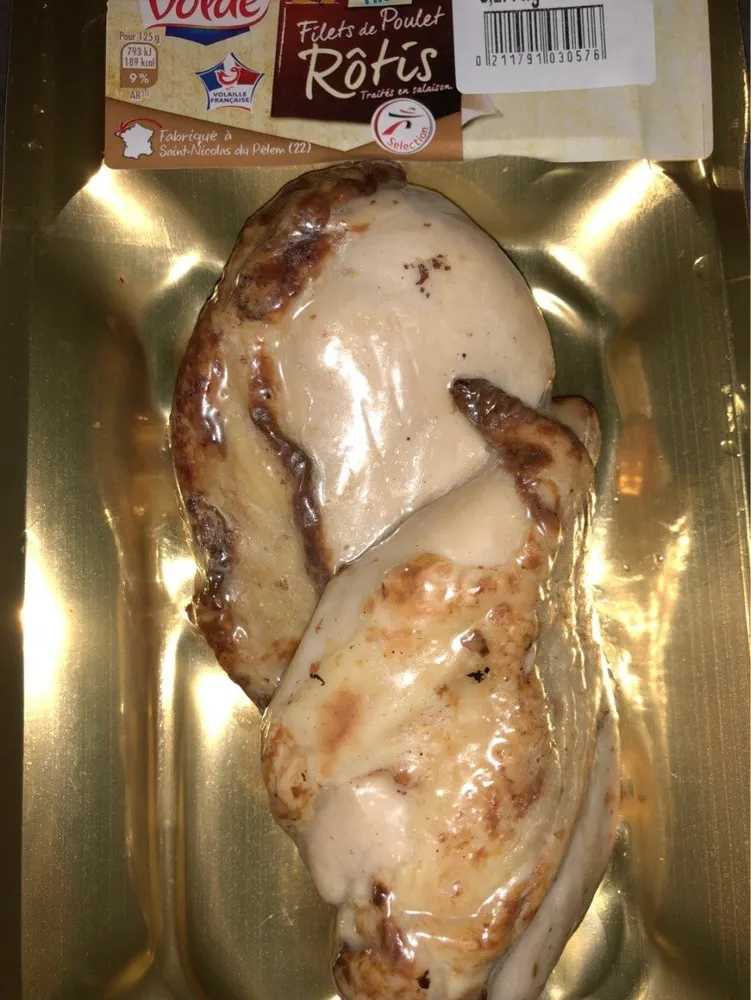 Filets de poulet rotis
