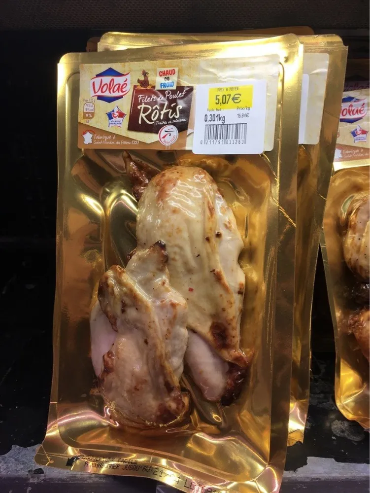 Filets de poulet rotis