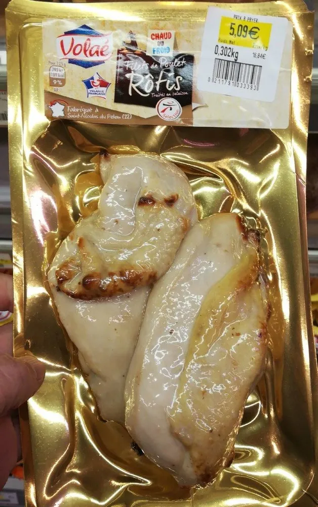 Filets de poulet rotis