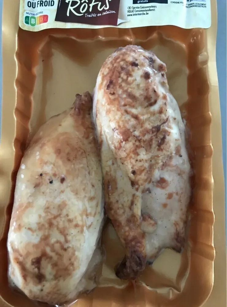 Filets de poulet rotis