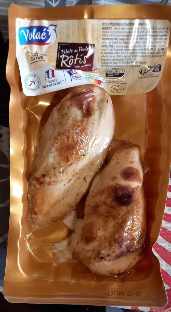 Filles de poulet rôtis