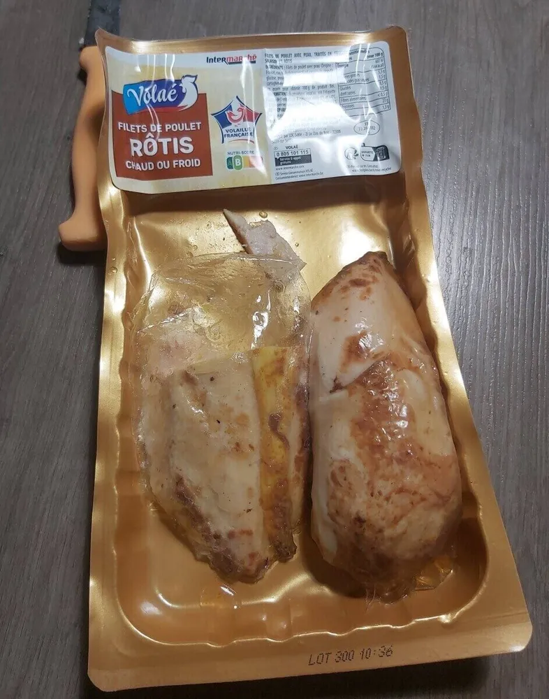 Filets de poulets rotis