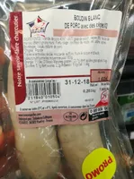 Boudin blanc de porc aux cepes