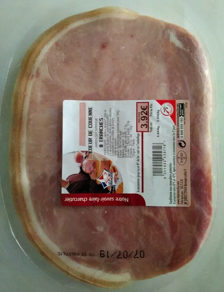 Coeur de Couenne Jambon Cuit Supérieur