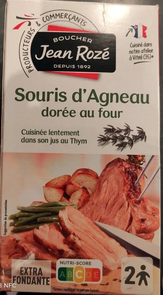 Souris d'agneau dorée au four
