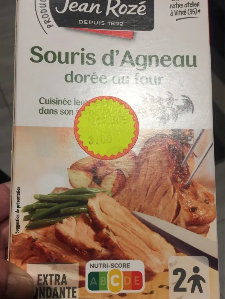 Souris d'agneau doree au four