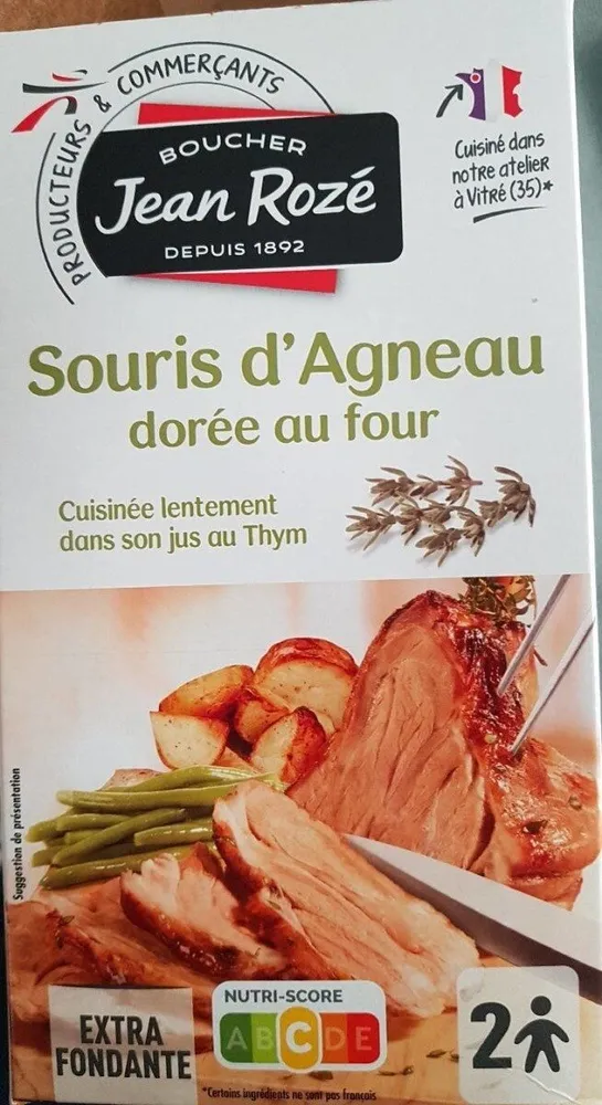Souris d'agneau dorée au four