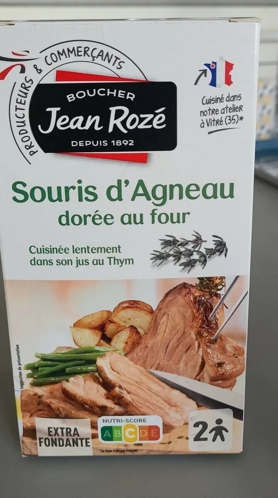 Souris d'agneau dorée au four