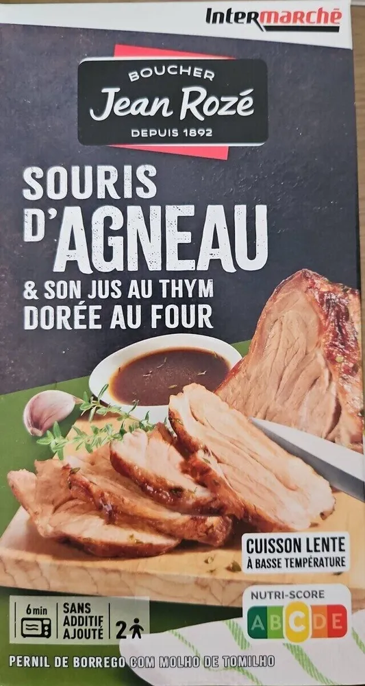 Souris d'agneau & son jus au thym dorée au four